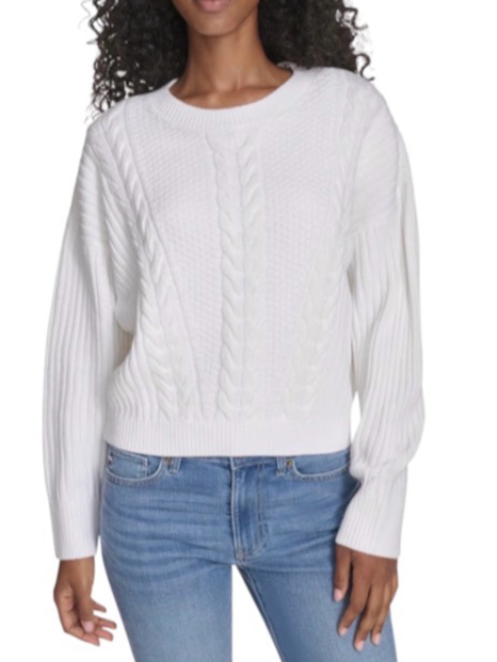 White Cable-Knit Sweater — NWOT 🤍🤍🤍
